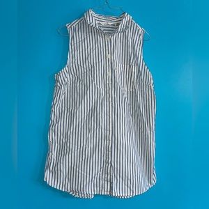LEVI’S Pinstripe Sleeveless Button Up Tank Top - Size S